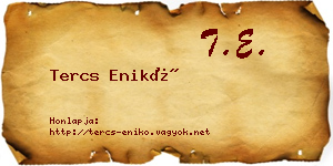 Tercs Enikő névjegykártya
