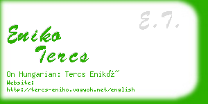 eniko tercs business card